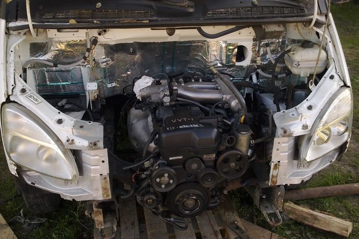 Процесс монтажа 1JZ на Газель